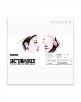 Скетчбук SKETCHMARKER The Mirror 220 г/м2 210 x 210 мм 50 л твердая обложка Белая MPMRSQBH/WHITE