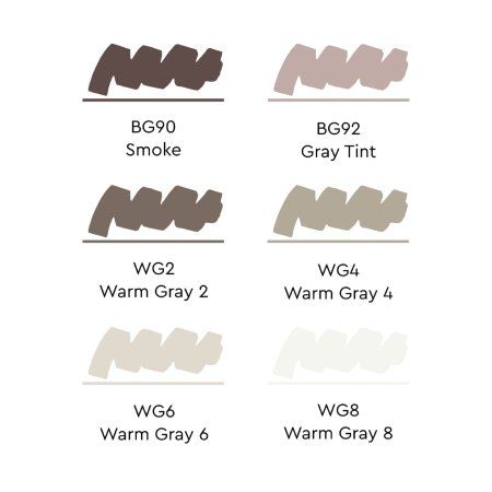 Набор маркеров SKETCHMARKER Warm Gray 6 шт + коробка MPSM-6WMGR