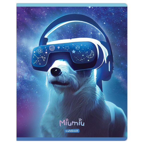 Тетрадь 48л. A5 клетка MESHU "Miumiu" матовая ламинация, тиснение фольгой RE-MS_49766