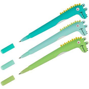 Ручка шариковая MESHU "Alligators" синяя, 0.7 мм, корпус ассорти RE-MS_65824