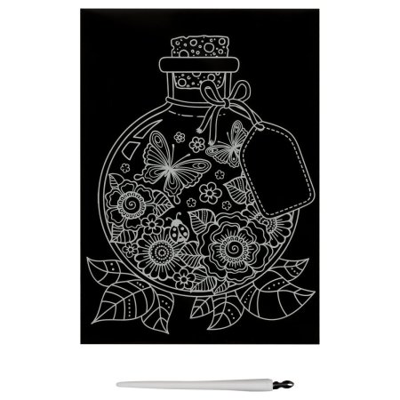 Гравюра с голографическим эффектом ТРИ СОВЫ А5 "Открытка. Бабочки" RE-GA5_49958