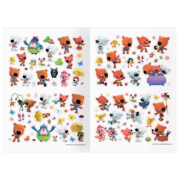 Альбом с наклейками ТРИ СОВЫ "Многоразовые наклейки. Мимимишки. Хорошо в лесу!" с постерами, 8 стр, А5 RE-КзнА5_57279