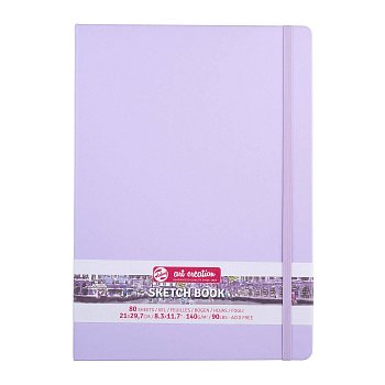 Блокнот для зарисовок ART CREATION 140 г/м2 21 x 29.7 см 80 л, твердая обложка, фиолетовый пастельный MP9314133M