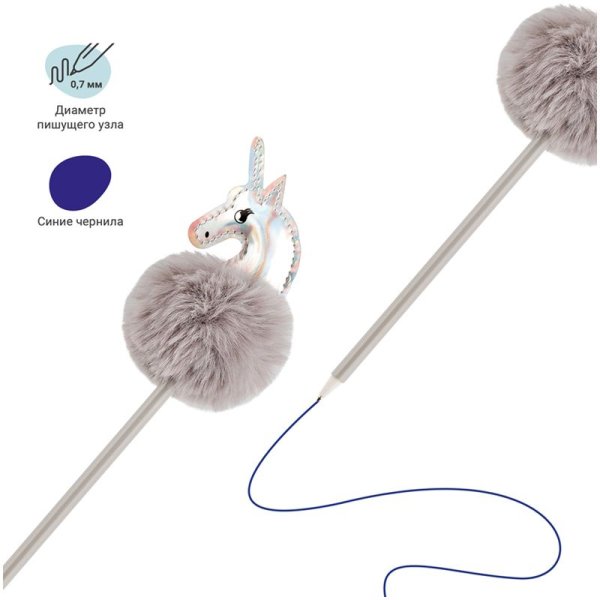 Ручка шариковая MESHU "Shiny Unicorn" синяя, 0.7 мм, корпус ассорти RE-MS_65756