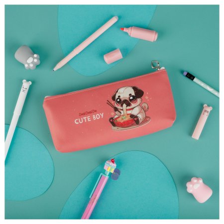 Пенал мягкий 200 x 85 x 30 мм MESHU "Cute boy" искусственная кожа RE-MS_57808