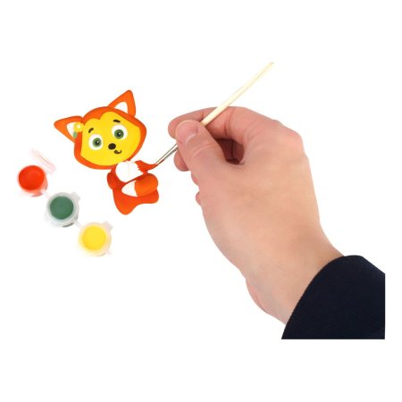 Набор для росписи из гипса ТРИ СОВЫ "Обезьянка и Тигр" магниты, 2 фигурки, с красками и кистью, картон. коробка RE-НР_79431