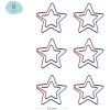 Скрепки фигурные 25 мм MESHU "Stars" 6 шт пакет с европодвесом RE-MS_41585