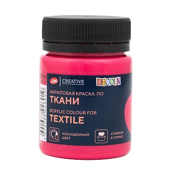 Краска акриловая по ткани DECOLA банка 50 мл, 391 Брусничная NP-4128391