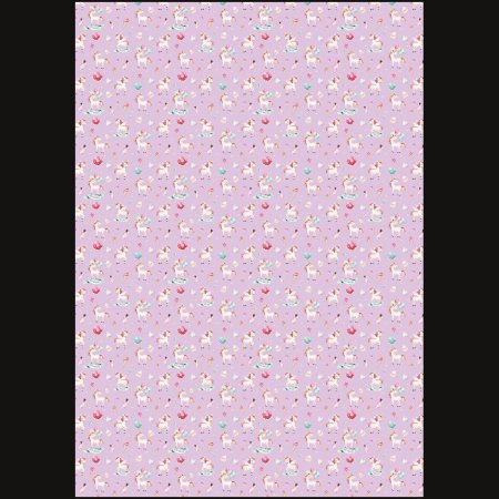 Упаковочная бумага глянцевая MESHU "Единорожки" 1л. 70 x 100 см 80 г/м2 RE-MS_53462_1