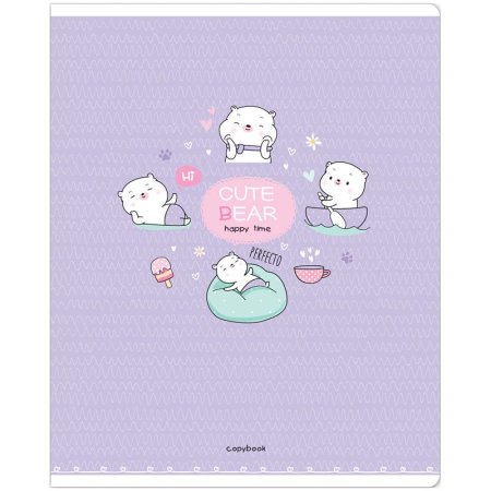 Тетрадь 48л. A5 клетка MESHU "Happy time" матовая ламинация, выборочный УФ-лак RE-MS_43126