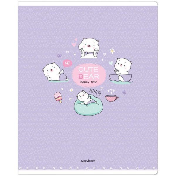 Тетрадь 48л. A5 клетка MESHU "Happy time" матовая ламинация, выборочный УФ-лак RE-MS_43126