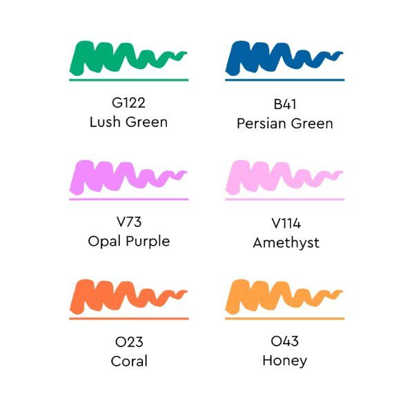 Набор маркеров SKETCHMARKER Brush Rich 6 шт MPSMB-6RICH