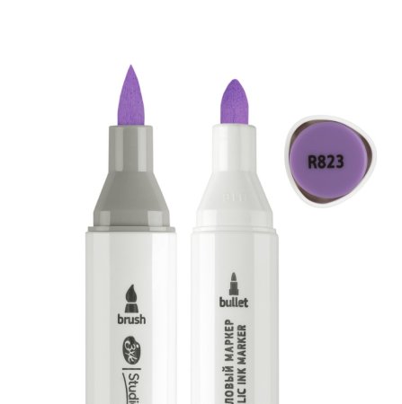 Маркер акриловый двусторонний СОНЕТ перо кисть/пуля 1 шт R823 виноградный NP-273-R823