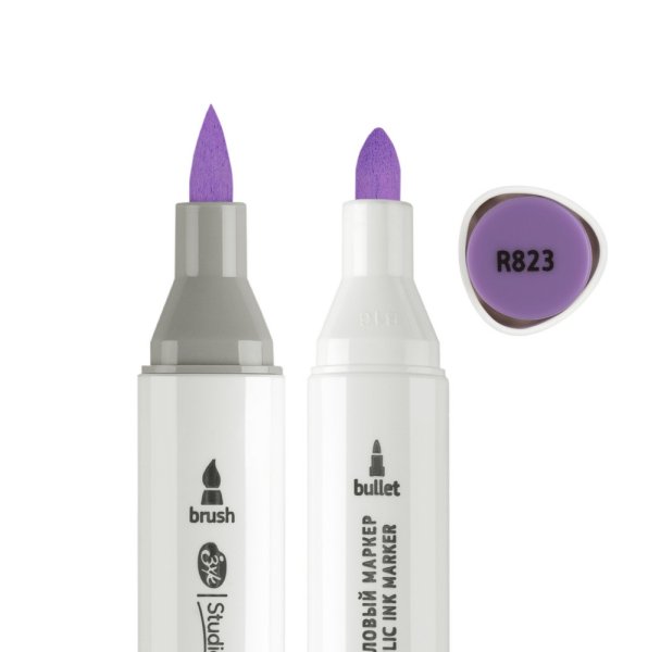 Маркер акриловый двусторонний СОНЕТ перо кисть/пуля 1 шт R823 виноградный NP-273-R823