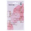 Зажимы для бумаг 32 мм MESHU "Rose Gold" 4 шт, пакет с европодвесом RE-MS_41597