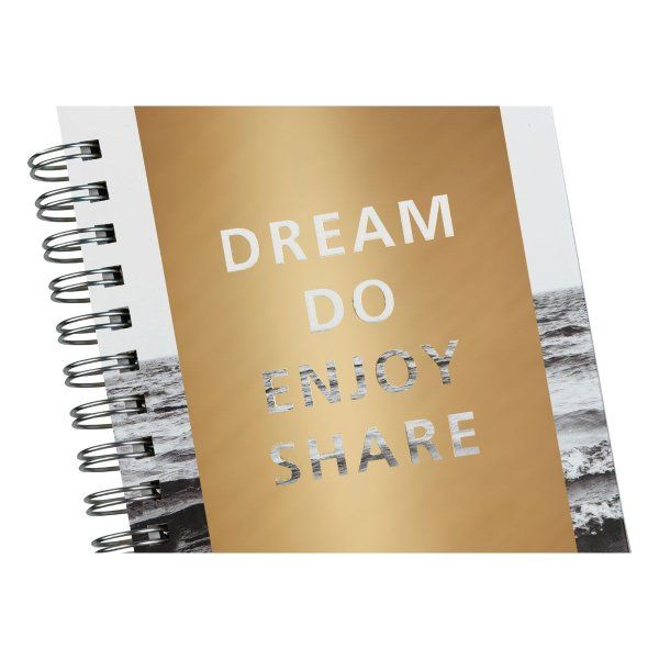 Записная книжка 95 x 175 мм 96л. MESHU "Dreams come true" на гребне, матовая ламинация, твердая обложка, тиснение фольгой RE-MS_52918