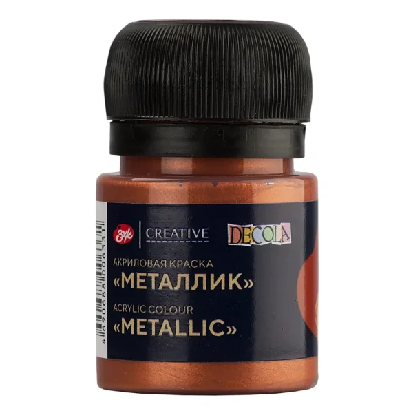 Краска акриловая DECOLA металлик, банка 20 мл, 964 Медь NP-4926964