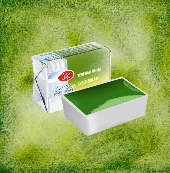 Акварель БЕЛЫЕ НОЧИ кювета 2.5 мл, 777 Зелёная Мечта NP-1911777