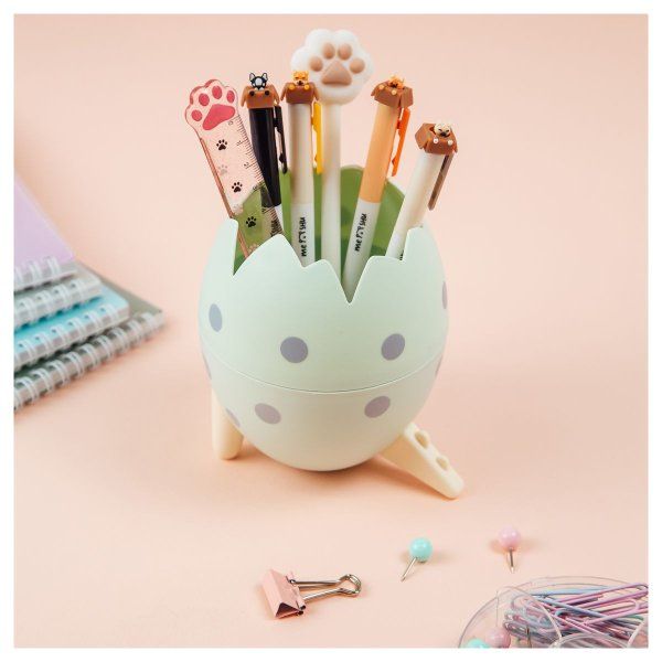 Подставка-стакан MESHU "Dino's egg" пластиковая, мятная RE-MS_46346