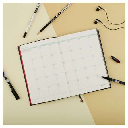 Ежедневник недатированный А5 136л. MESHU "Find your way. B&W" кожзам, цв.срез, закладка RE-MS_53608