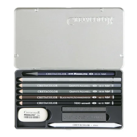 Набор для графики CRETACOLOR Artino Graphite 10 предметов, мет.пенал CR40021