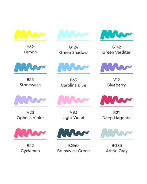 Набор маркеров SKETCHMARKER Brush Basic 4 12 шт MPSMB-12BAS4