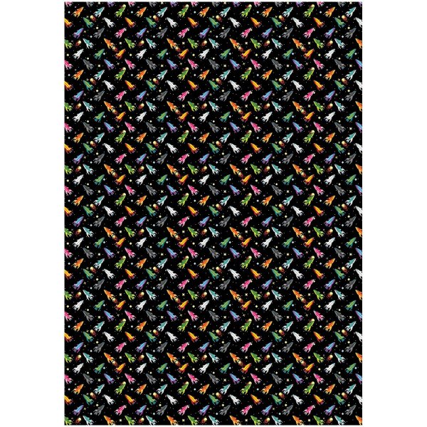 Упаковочная бумага глянцевая MESHU "Полет в космос" 1л. 70 x 100 см 80 г/м2 RE-MS_53466