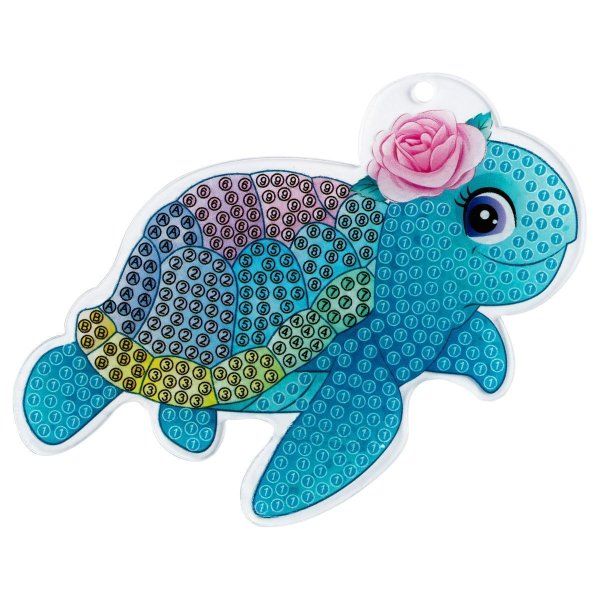 Алмазная мозаика, брелок ТРИ СОВЫ "Черепашка" картонный конверт RE-АМБ_48262