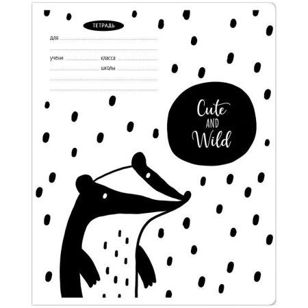 Тетрадь 18л. клетка MESHU "Black&white" RE-MS_43310