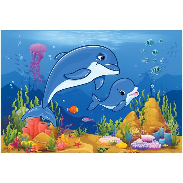 Пазл ТРИ СОВЫ 24 maxi "Дельфины" RE-ПК24М_54521
