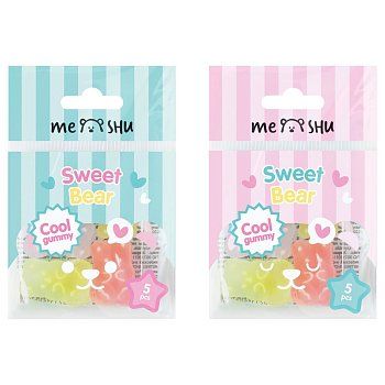Набор ластиков MESHU "Candy Bear" 5 шт, ПВХ, 20 x 15 x 9 мм RE-MS_52607