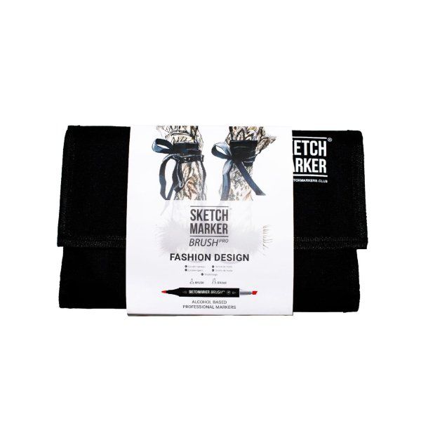 Набор маркеров SKETCHMARKER Brush Fashion design 24 шт Дизайн одежды + сумка органайзер MPSMB-24FASH