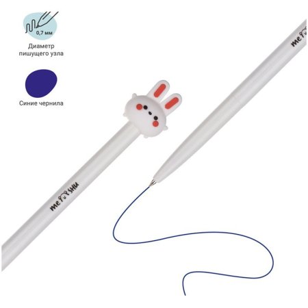 Ручка шариковая автоматическая MESHU "Cute Friends" синяя RE-296372