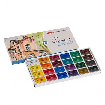 Набор акварели СОНЕТ 24 шт x 2.5 мл, картон NP-3541139