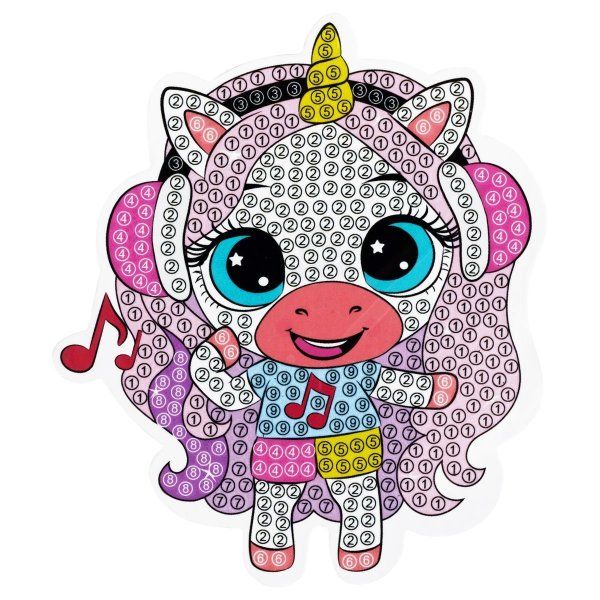 Алмазная мозаика, магнит ТРИ СОВЫ "Единорог" картонный конверт RE-АММ_48226