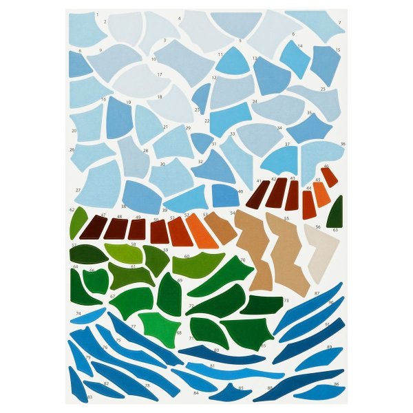 Аппликация наклейками ТРИ СОВЫ "Пейзажи" А4, 2 основы, картонный конверт RE-АПн_51041