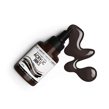 Чернила акриловые Kamenskaya Ink 40 мл W1140 Темно-коричневый K-00-00000831