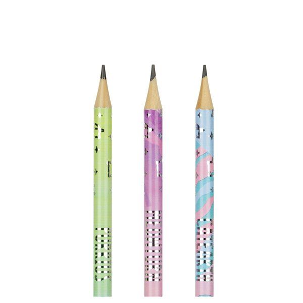 Карандаш ч/г MESHU "Meowspace" HB заточенные, c фольгированием, стразы на топе, без ластика, ассорти RE-MS_47379