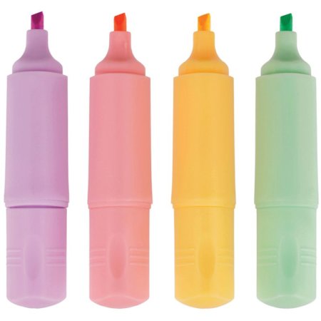 Набор текстовыделителей MESHU "Pomadka" мини, 4 цв 1-3 мм, скошенный, трехгранный RE-MS_4HL50585