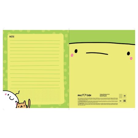 Тетрадь 48л. A5 клетка MESHU "Mr. Pupkins" выб. лак, ТВИН-лак RE-MS_49782