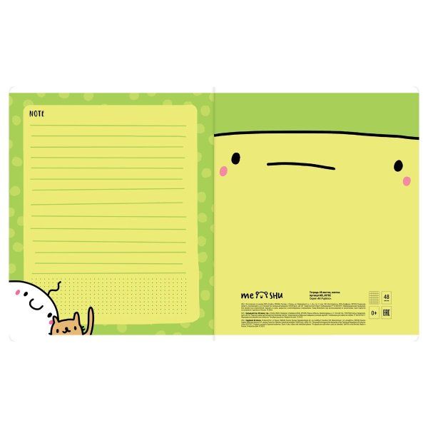 Тетрадь 48л. A5 клетка MESHU "Mr. Pupkins" выб. лак, ТВИН-лак RE-MS_49782