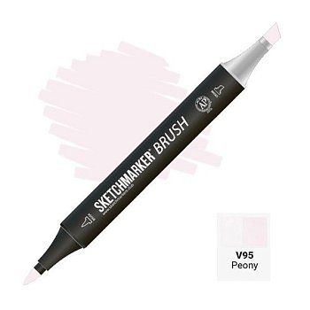 Маркер SKETCHMARKER Brush двухсторонний на спирт.основе V95 Пион MPSMB-V95