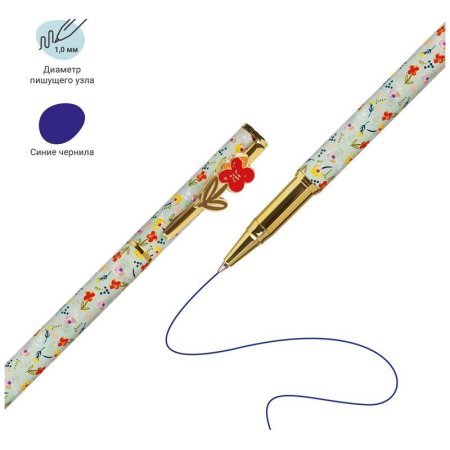 Ручка шариковая MESHU "Bloom" синяя, 1.0 мм RE-MS_94208
