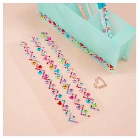 Наклейки акриловые MESHU "Zigzag", 25*10см, стразы, 396 наклеек, инд. уп., европодвес RE-MS_46771