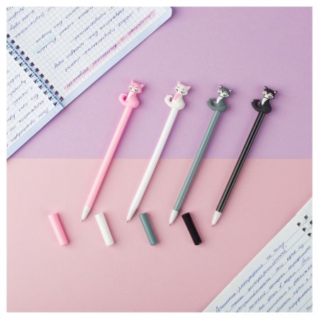 Ручка шариковая MESHU "Purr" синяя, 0.7 мм, корпус ассорти RE-MS_52348