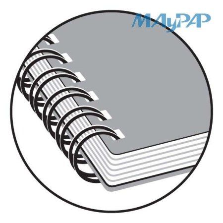 Скетчбук MayArt 110 г/м2 A5+ 210 x 162 мм 60 л, экстрабелые листы, пласт. обложка, на гребне MA00013