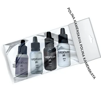 Сет спиртовых (алкогольных) чернил Kamenskaya Ink №14, 4 x 15 мл K-00-00000568