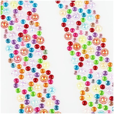 Наклейки акриловые MESHU "Bright line", 25*7,8см, стразы, 500 наклеек, инд. уп., европодвес RE-MS_36646