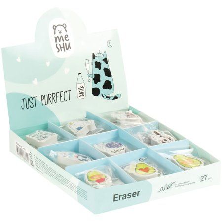 Ластик MESHU "Сutie friends" фигурный 40 x 30 x 13 мм, термопластичная резина, ассорти RE-MS_40761