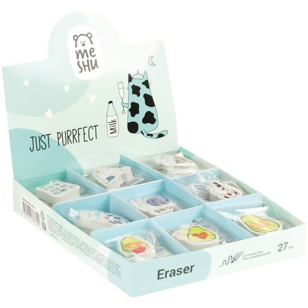 Ластик MESHU "Сutie friends" фигурный 40 x 30 x 13 мм, термопластичная резина, ассорти RE-MS_40761